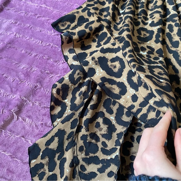 Leopard Ruffle Hem High-Low Skirt - Picture 13 of 14